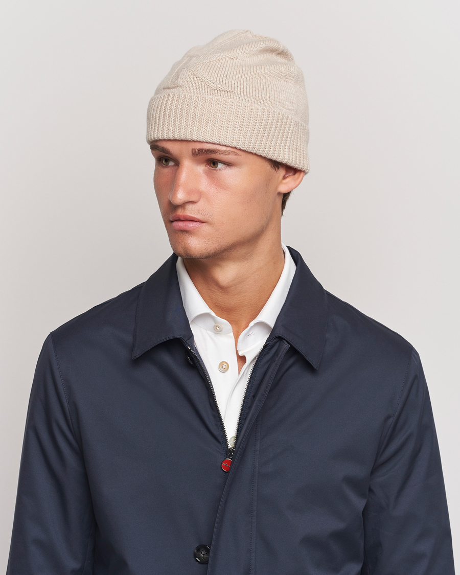 Herr | Kiton Cashmere Beanie Beige | Kiton | Cashmere Beanie Beige