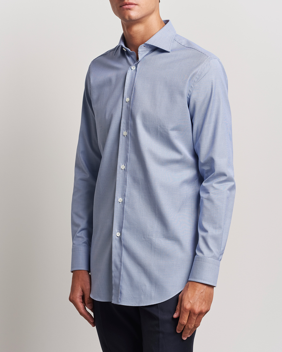 Herr | Skjortor | Brioni | Slim Fit Micro Structure Dress Shirt Light Blue