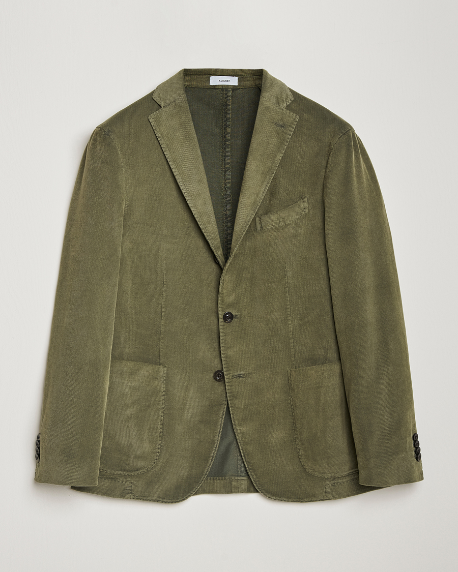Herr | Kavajer | Boglioli | K Jacket Corduroy Blazer Dark Green