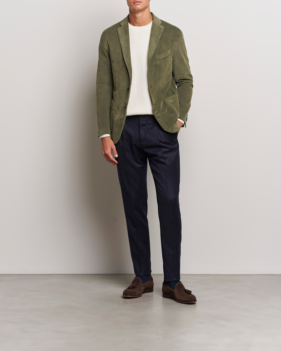 Herr | Kavajer | Boglioli | K Jacket Corduroy Blazer Dark Green
