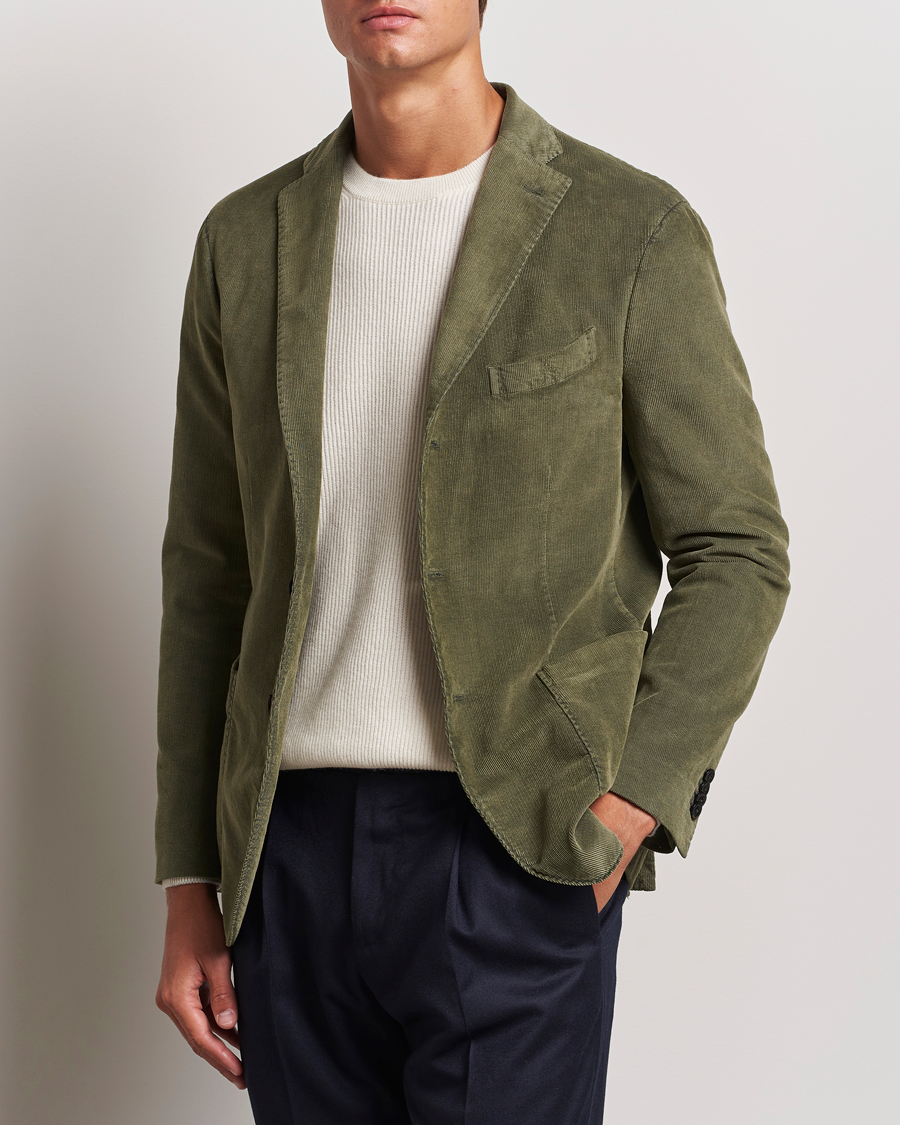 Herr | Kavajer | Boglioli | K Jacket Corduroy Blazer Dark Green