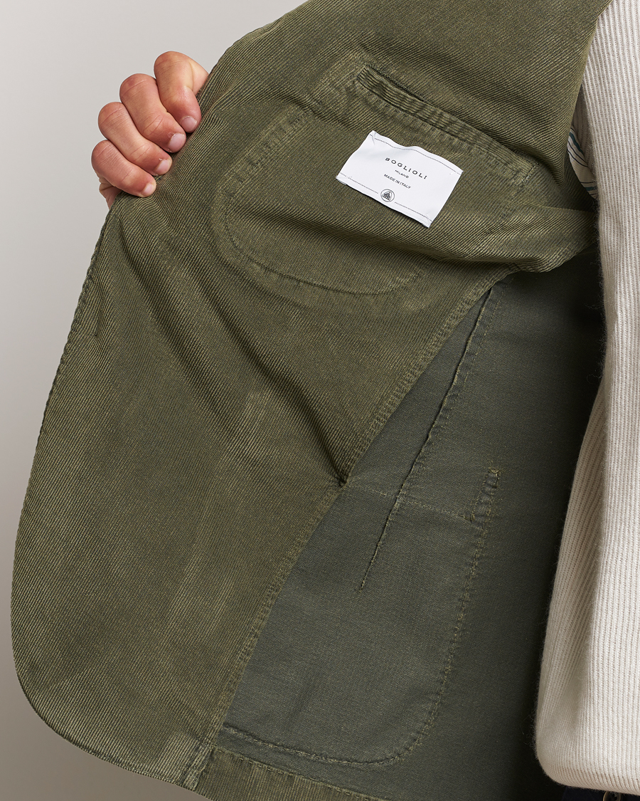 Herr | Kavajer | Boglioli | K Jacket Corduroy Blazer Dark Green