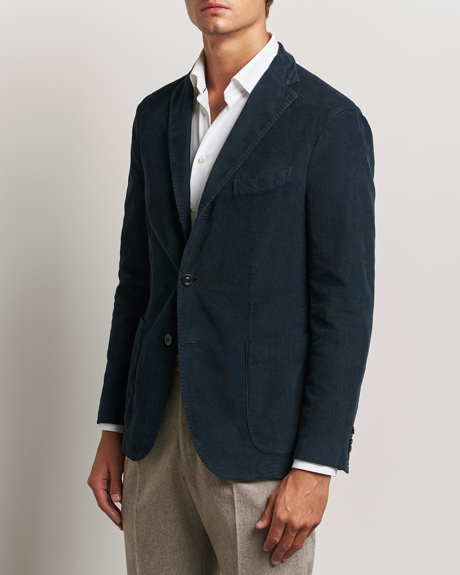 Herr | Kavajer | Boglioli | K Jacket Corduroy Blazer Navy