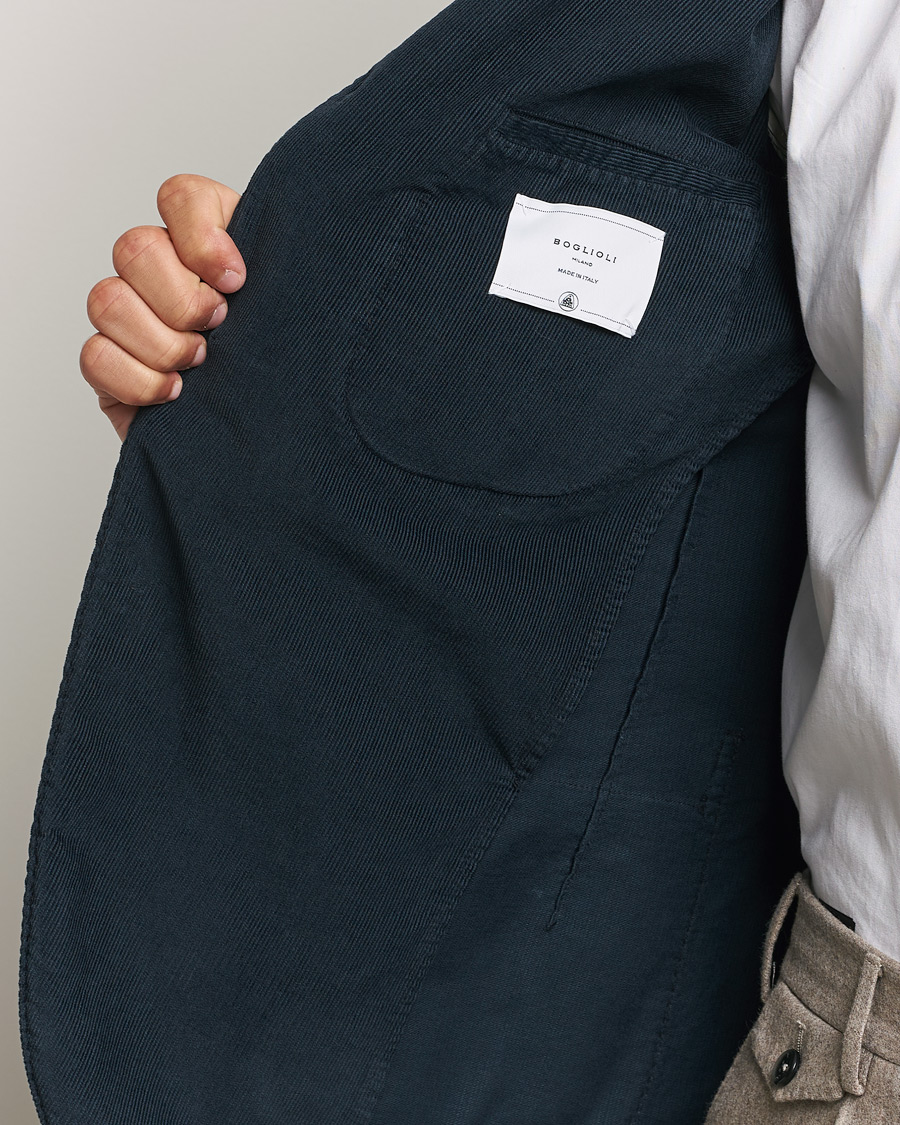Herr | Kavajer | Boglioli | K Jacket Corduroy Blazer Navy