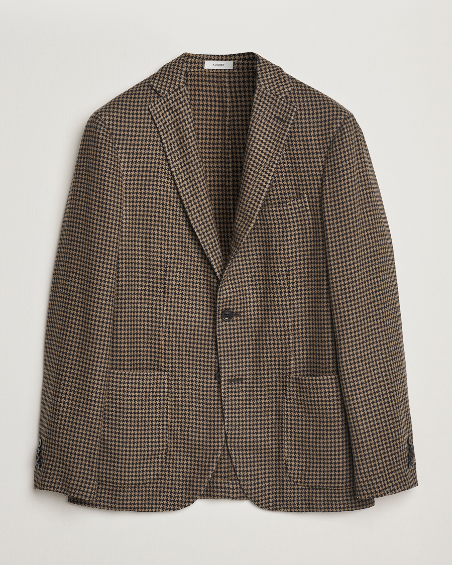 Herr | Kavajer | Boglioli | K Jacket Houndstooth Wool Blazer Brown