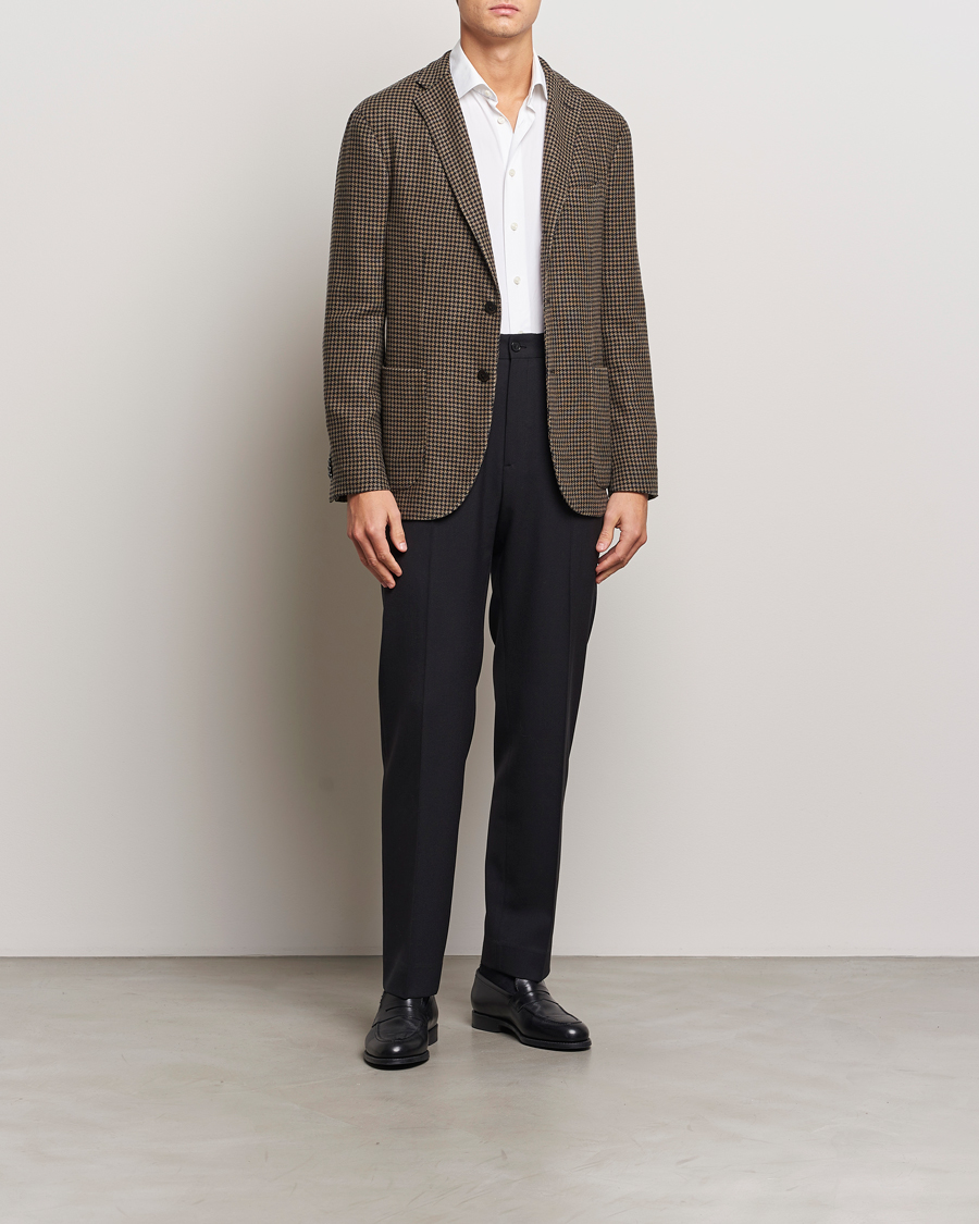 Herr | Kavajer | Boglioli | K Jacket Houndstooth Wool Blazer Brown