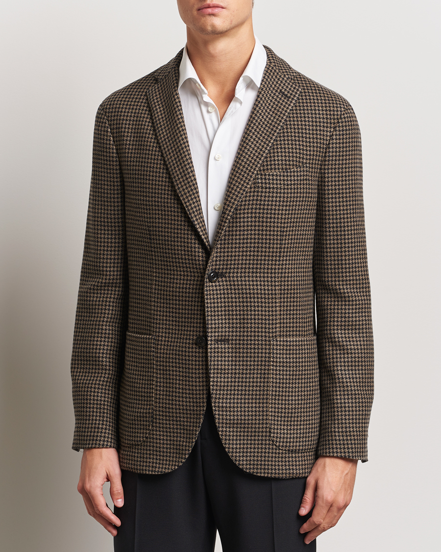 Herr | Kavajer | Boglioli | K Jacket Houndstooth Wool Blazer Brown