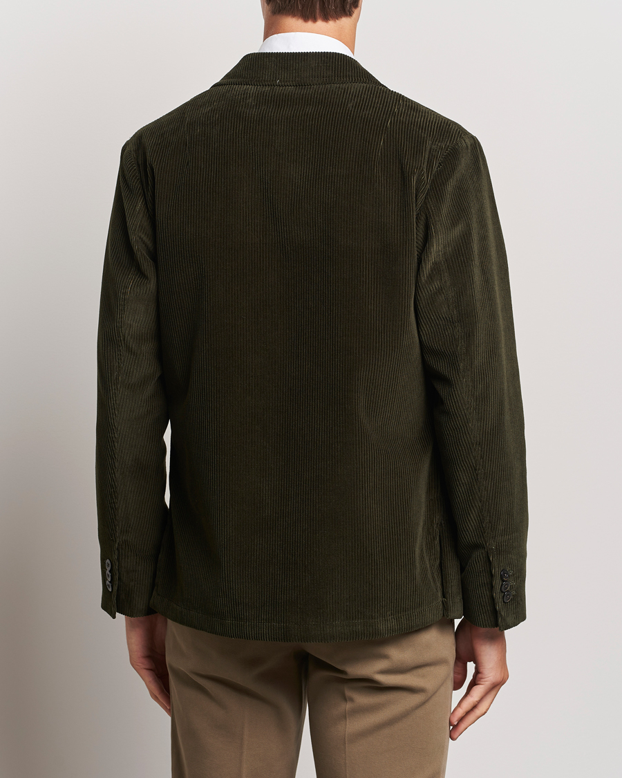 Herr | Kavajer | Boglioli | Wale Corduroy Painter Jacket Dark Green