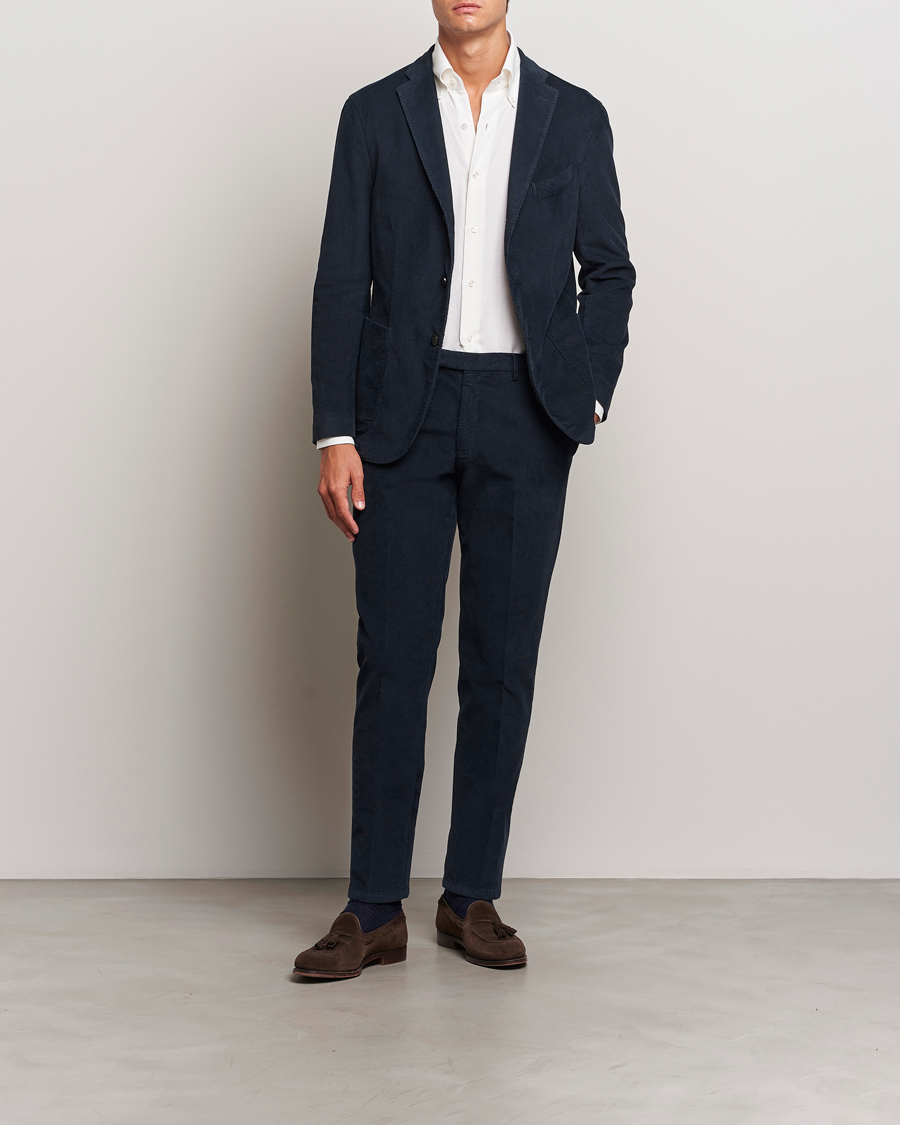 Herr | Kostymer | Boglioli | K Jacket Baby Corduroy Suit Navy