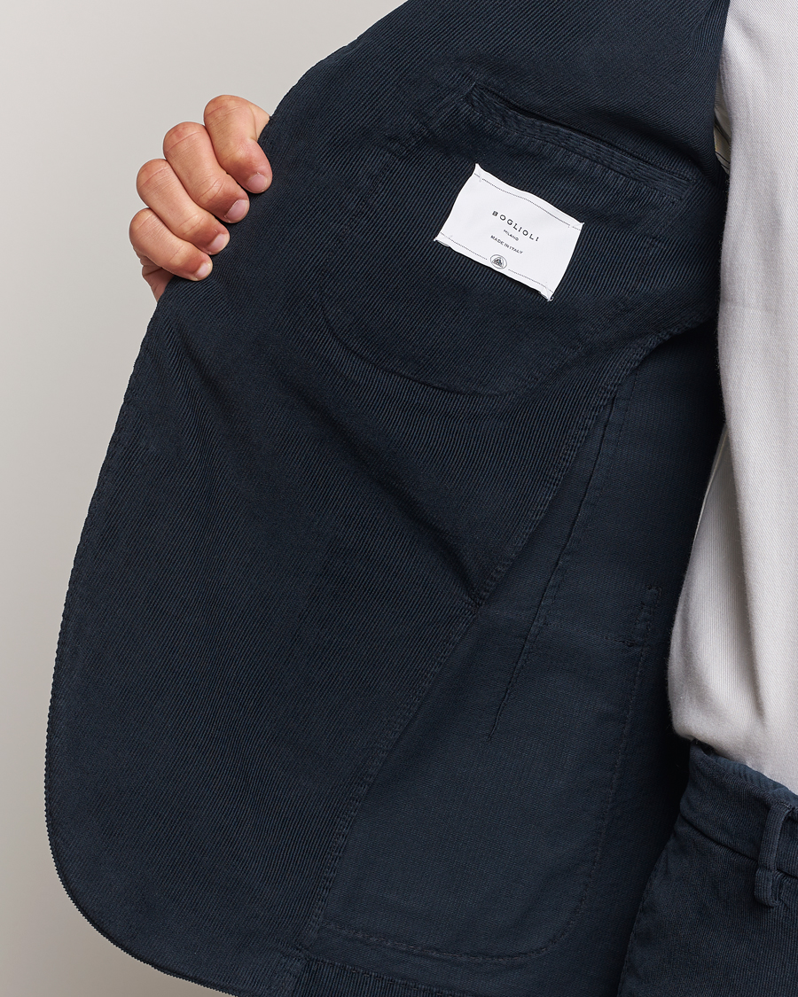 Herr | Kostymer | Boglioli | K Jacket Baby Corduroy Suit Navy