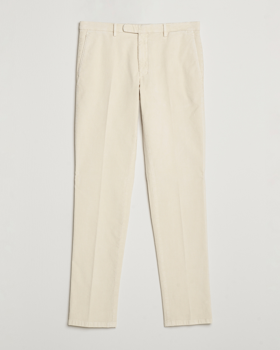 Herr | Byxor | Boglioli | Corduroy Trousers Off White