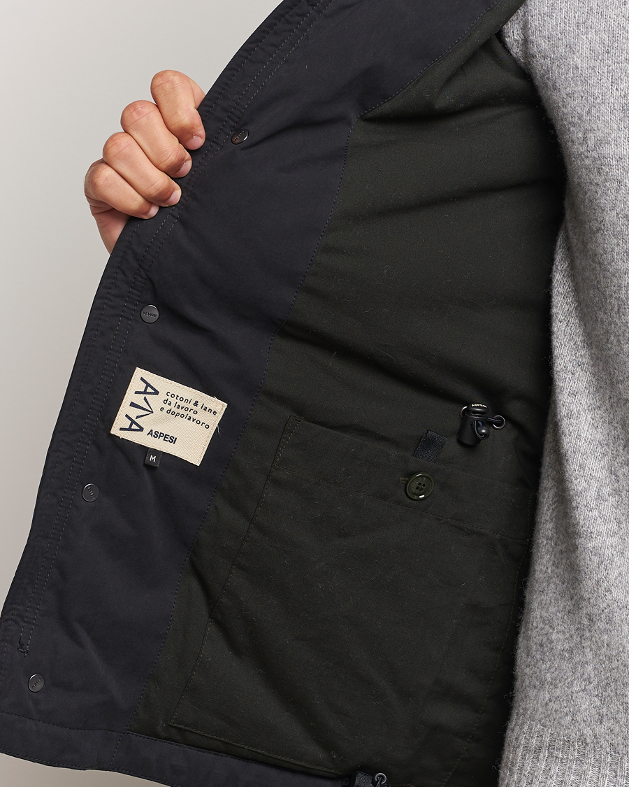 Herr | Jackor | Aspesi | Cotton Field Jacket Midnight