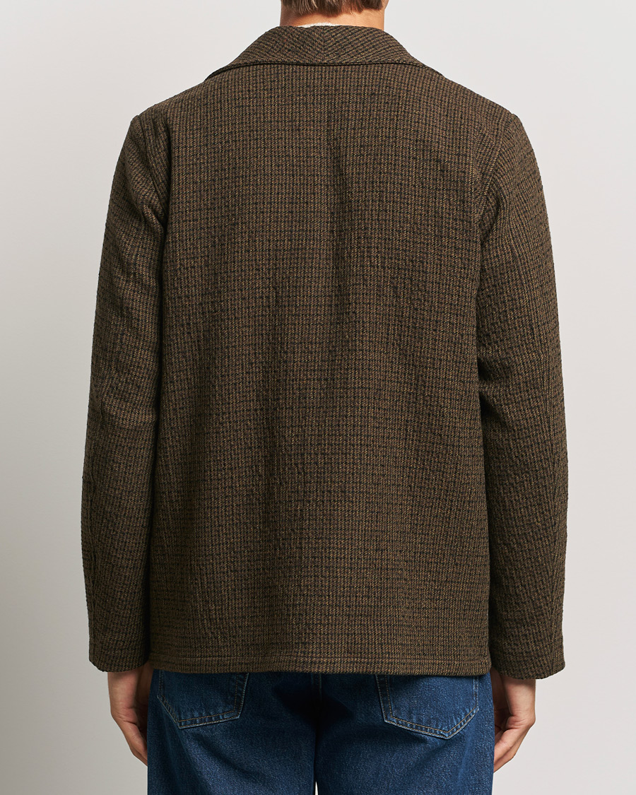 Herr | Jackor | Aspesi | Wool Houndstooth Jacket Dark Brown