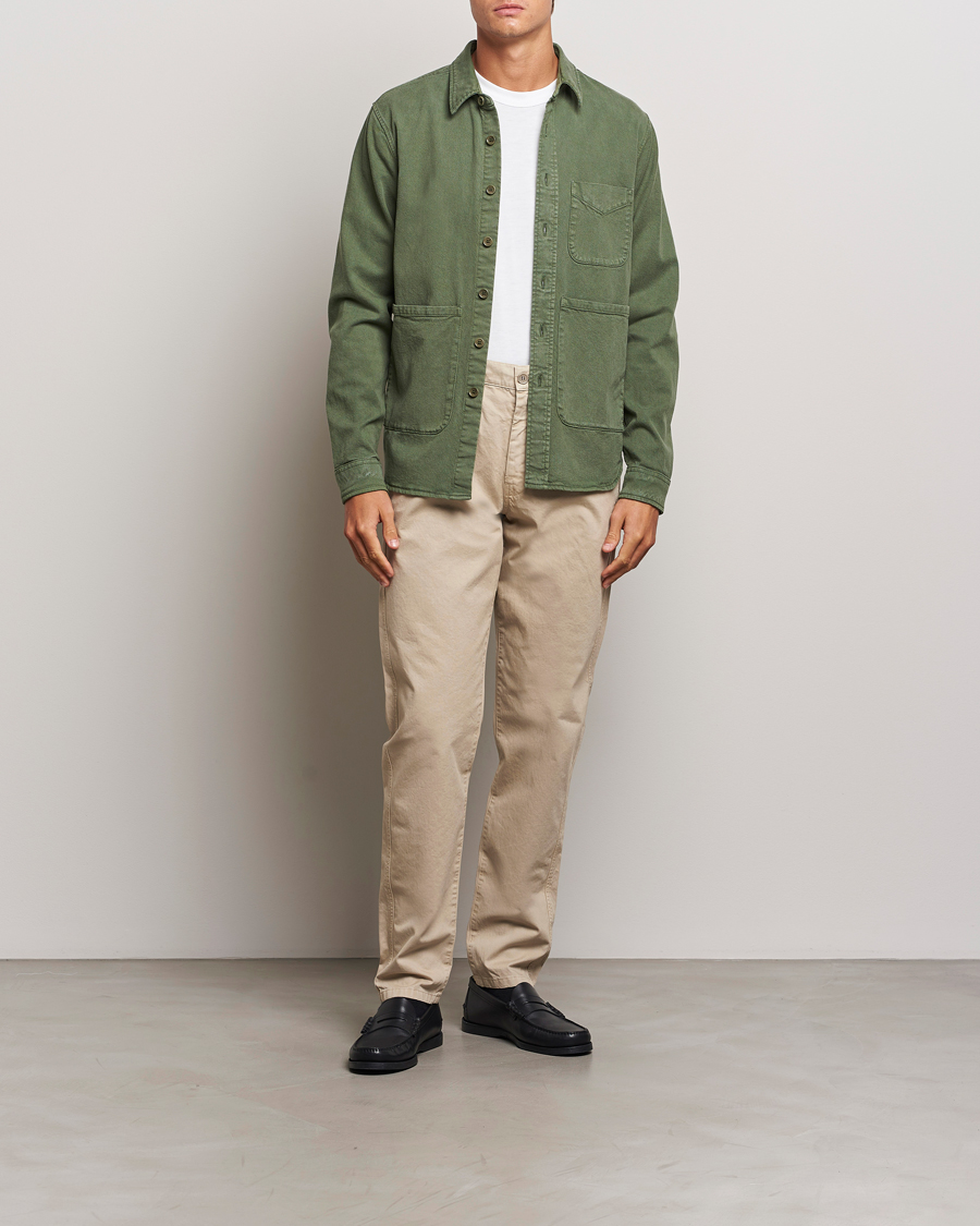 Herr | Skjortor | Aspesi | Cotton Utility Shirt Green