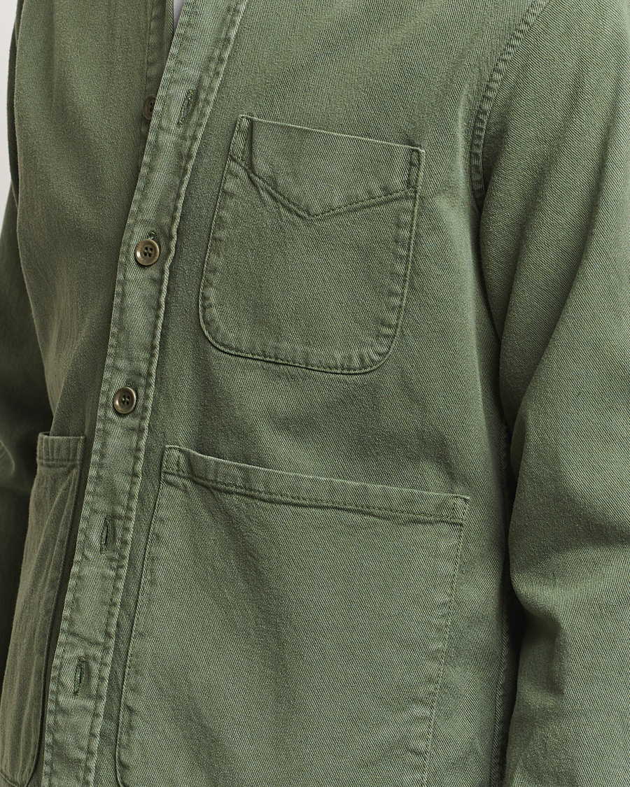 Herr | Skjortor | Aspesi | Cotton Utility Shirt Green
