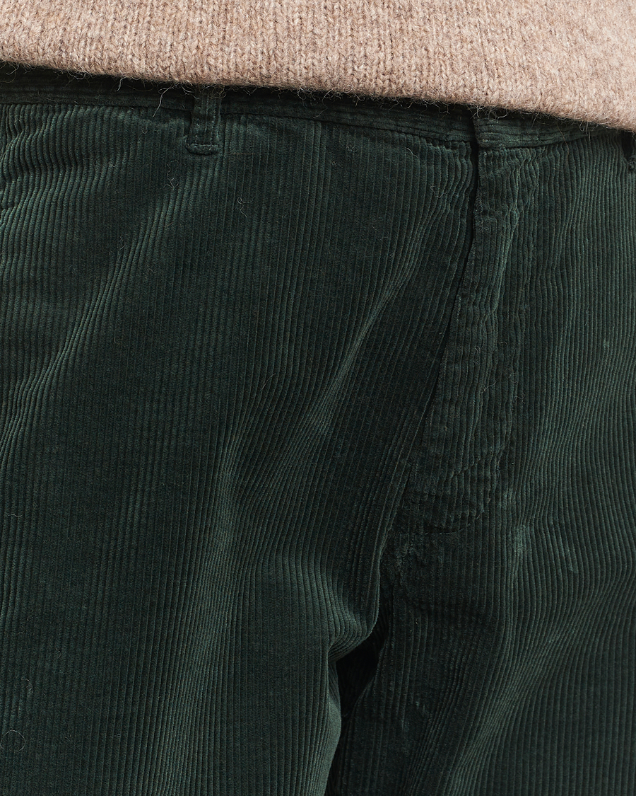 Herr | Byxor | Aspesi | Corduroy Pants Dark Green