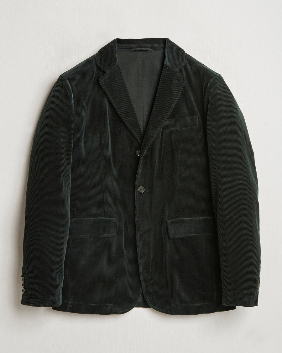Herr | Kavajer | Aspesi | Corduroy Blazer Dark Green