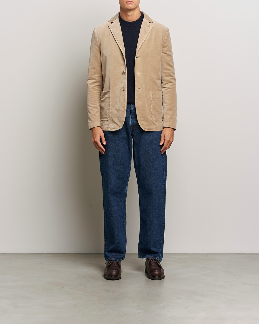 Herr | Kavajer | Aspesi | Velvet Casual Jacket Beige