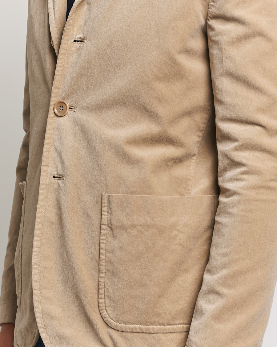 Herr | Kavajer | Aspesi | Velvet Casual Jacket Beige