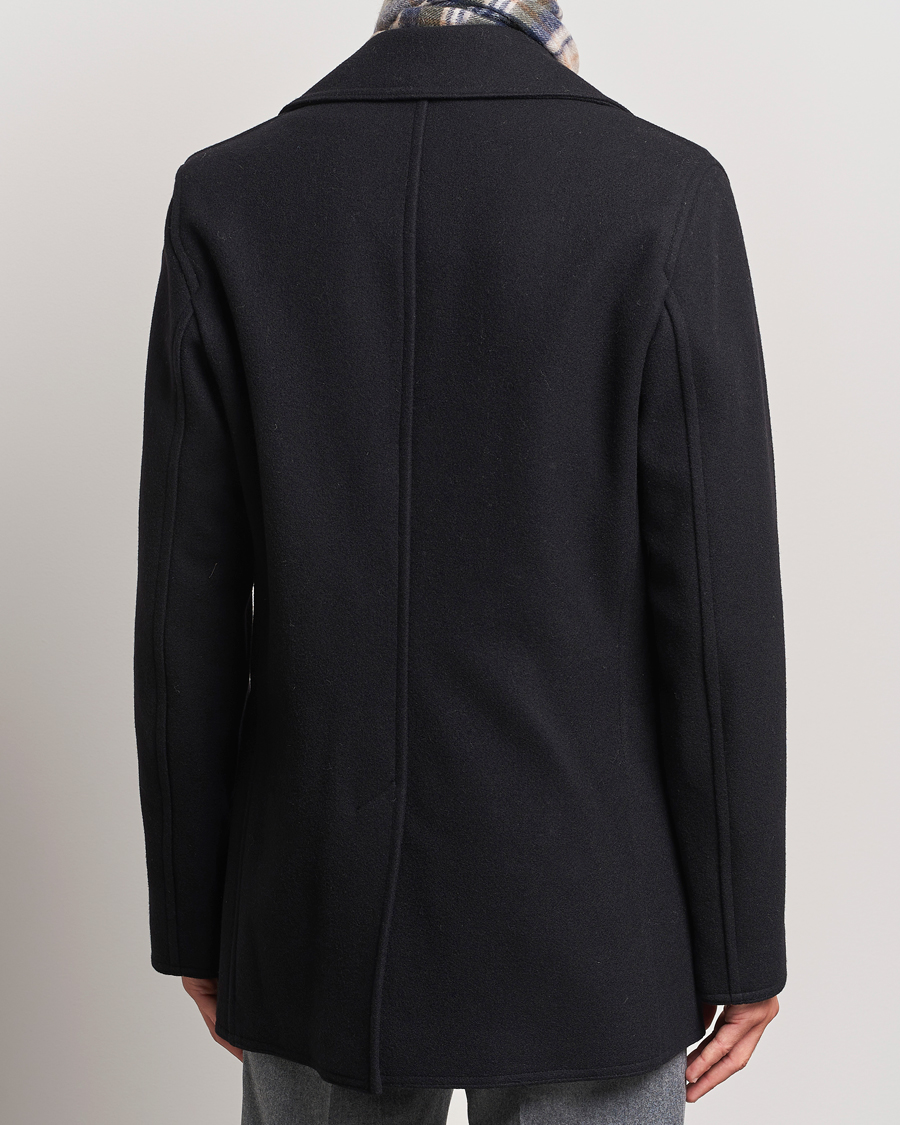 Herr | Jackor | Gloverall | Churchill Reefer Peacoat Black