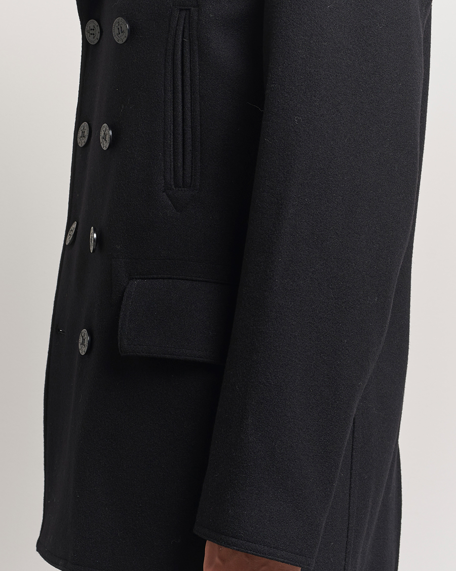 Herr | Jackor | Gloverall | Churchill Reefer Peacoat Black