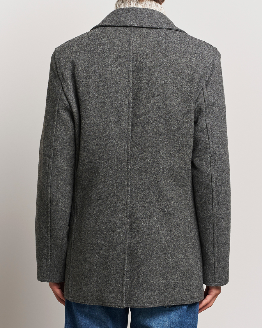 Herr | Jackor | Gloverall | Churchill Reefer Peacoat Grey