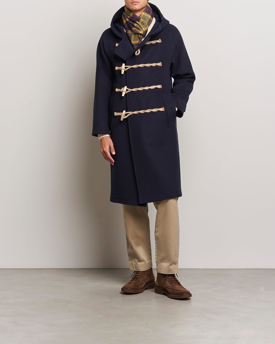 Herr | Jackor | Gloverall | Huxley Duffle Coat Navy