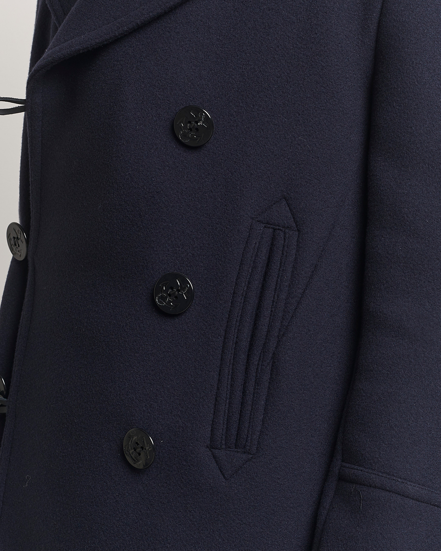 Herr | Jackor | Gloverall | Tennyson Peacoat Navy