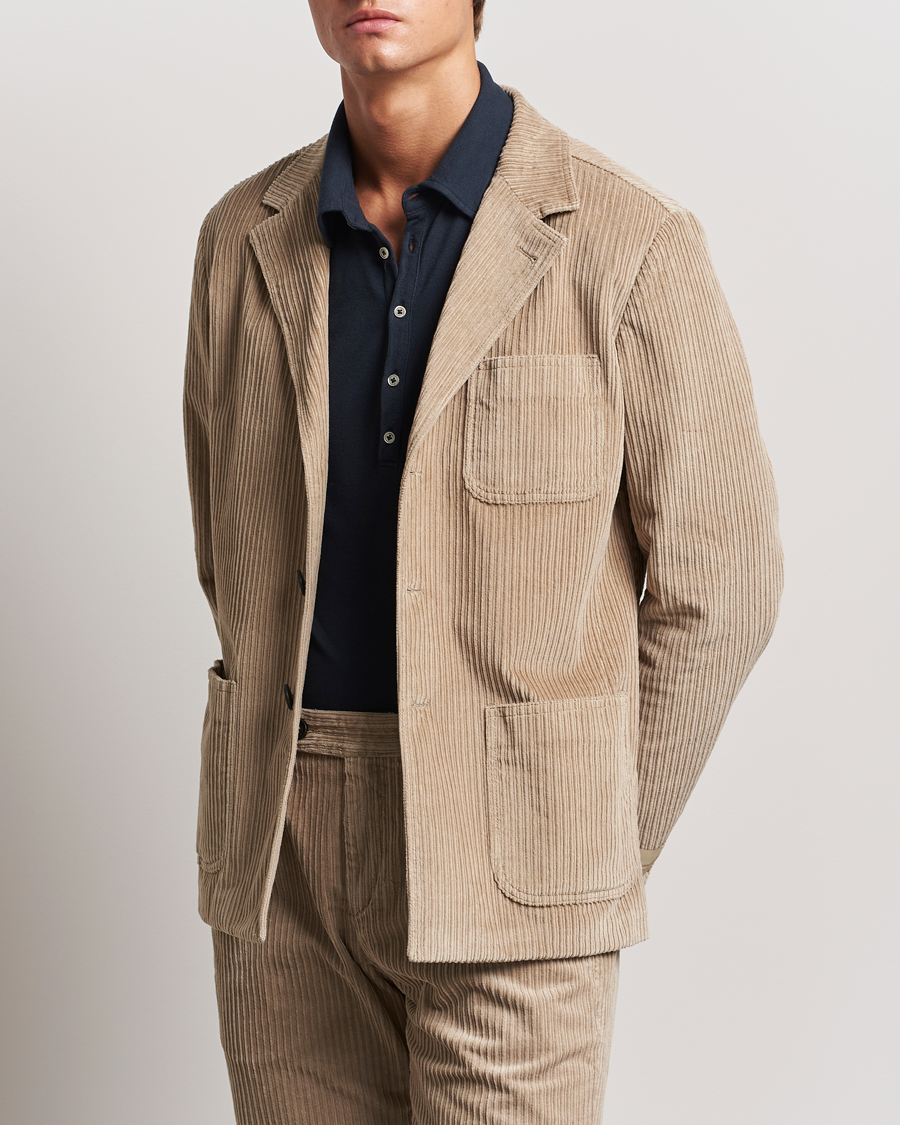 Herr | Jackor | Massimo Alba | Baglietto Wale Corduroy Jacket Beige