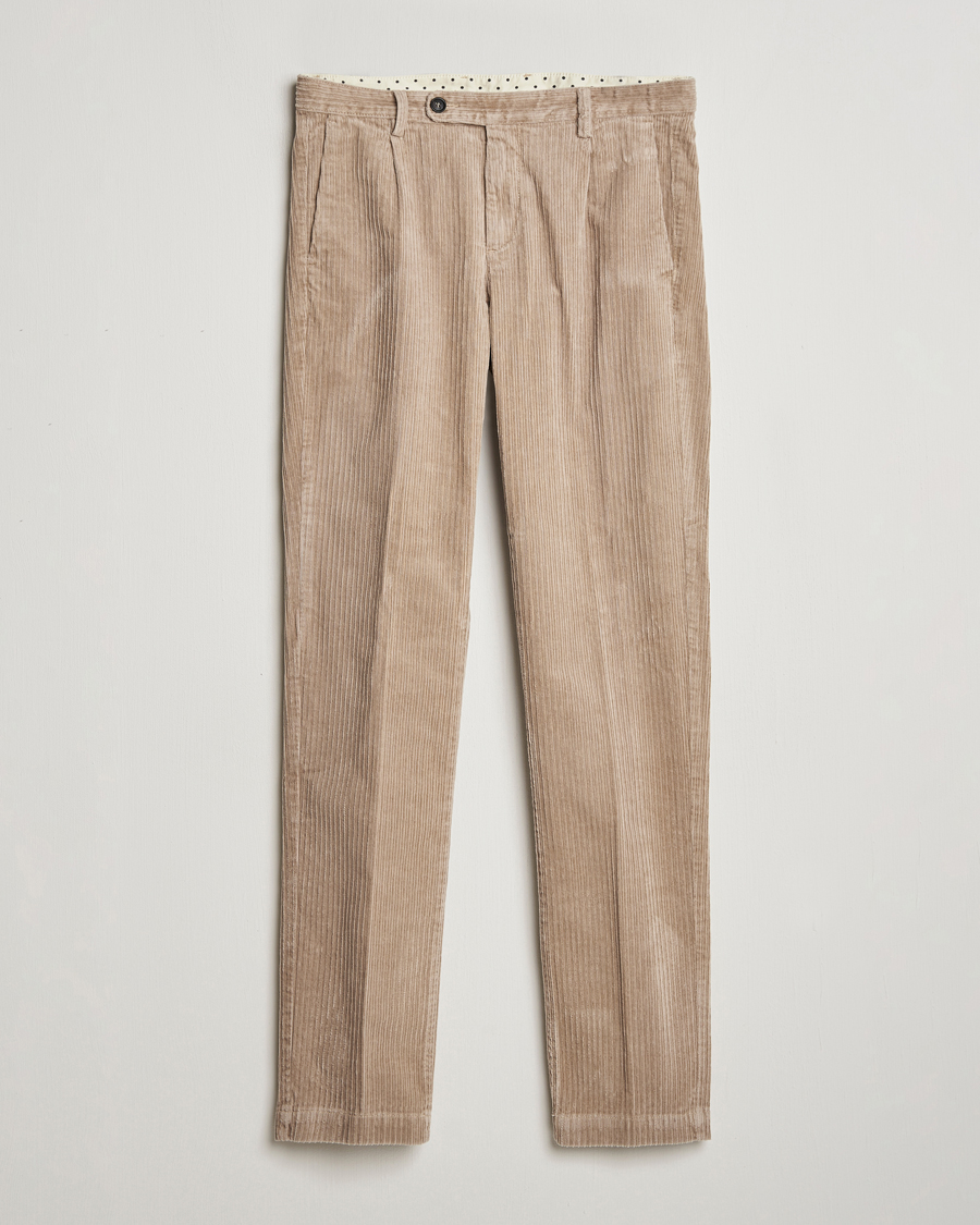 Herr | Byxor | Massimo Alba | Ionio Wale Corduroy Trousers Beige