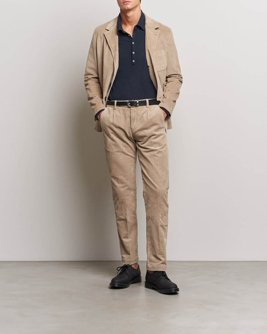 Herr | Byxor | Massimo Alba | Ionio Wale Corduroy Trousers Beige