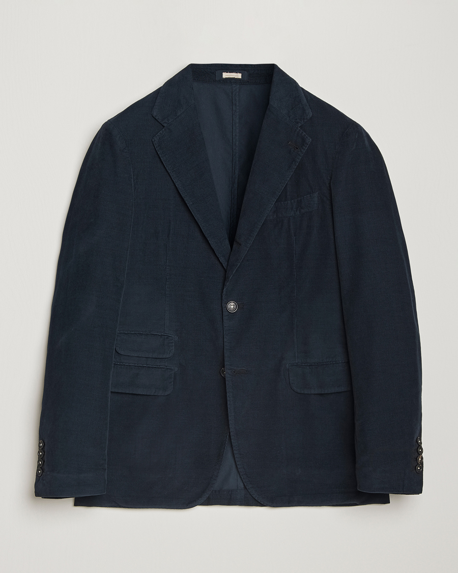 Herr | Kavajer | Massimo Alba | Baby Corduroy Blazer Navy