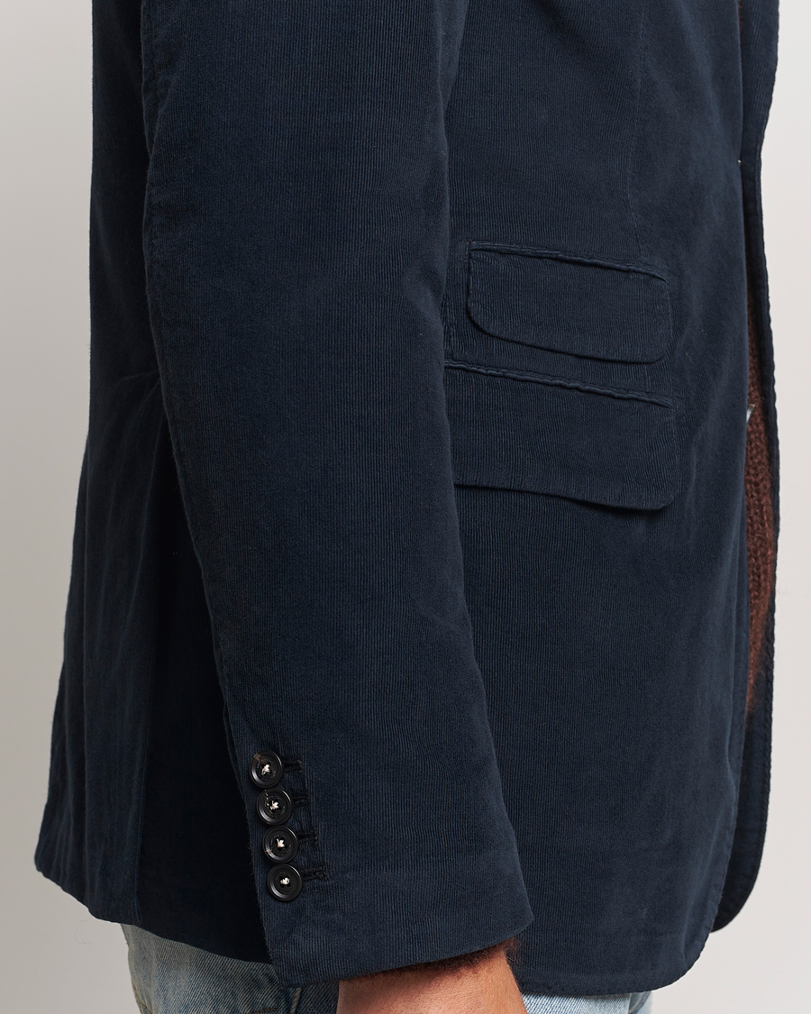 Herr | Kavajer | Massimo Alba | Baby Corduroy Blazer Navy