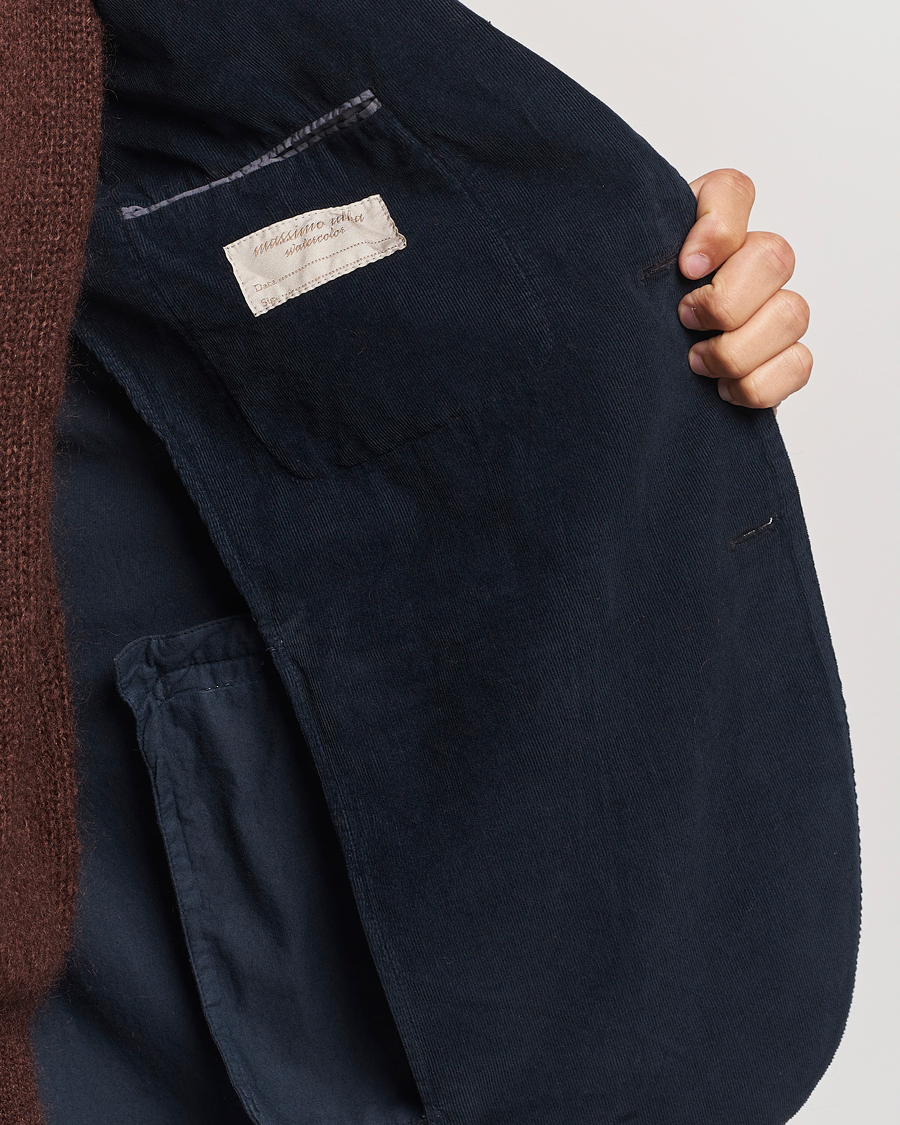 Herr | Kavajer | Massimo Alba | Baby Corduroy Blazer Navy
