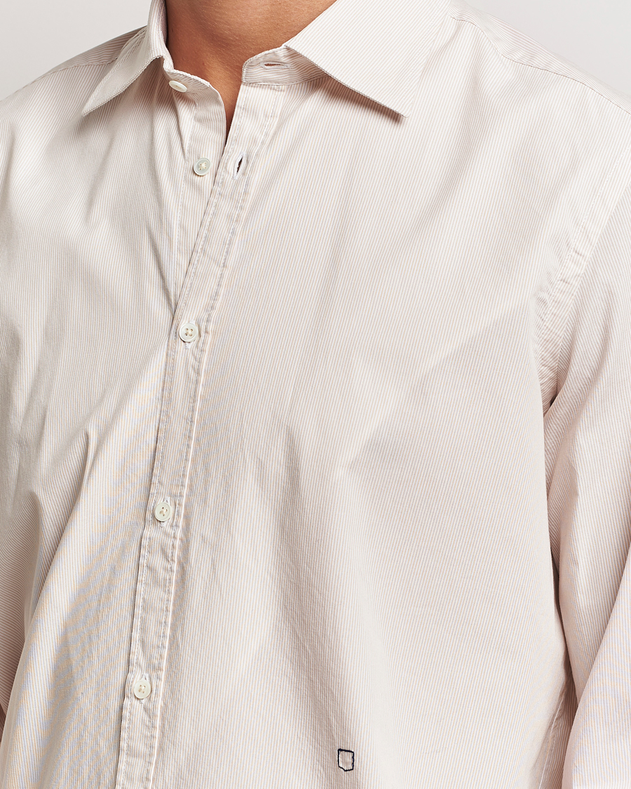 Herr | Skjortor | Massimo Alba | Genova Casual Shirt Beige Stripe