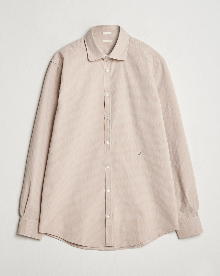 Herr | Skjortor | Massimo Alba | Canary Cotton Voile Casual Shirt Beige