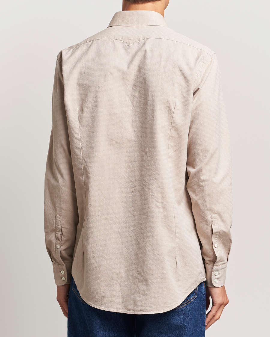 Herr | Skjortor | Massimo Alba | Canary Cotton Voile Casual Shirt Beige