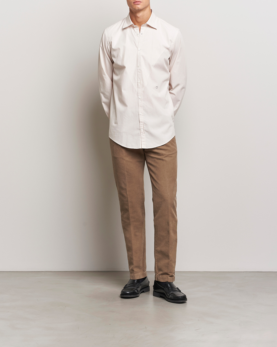 Herr | Byxor | Massimo Alba | Ionio Pleated Moleskine Trousers Brown