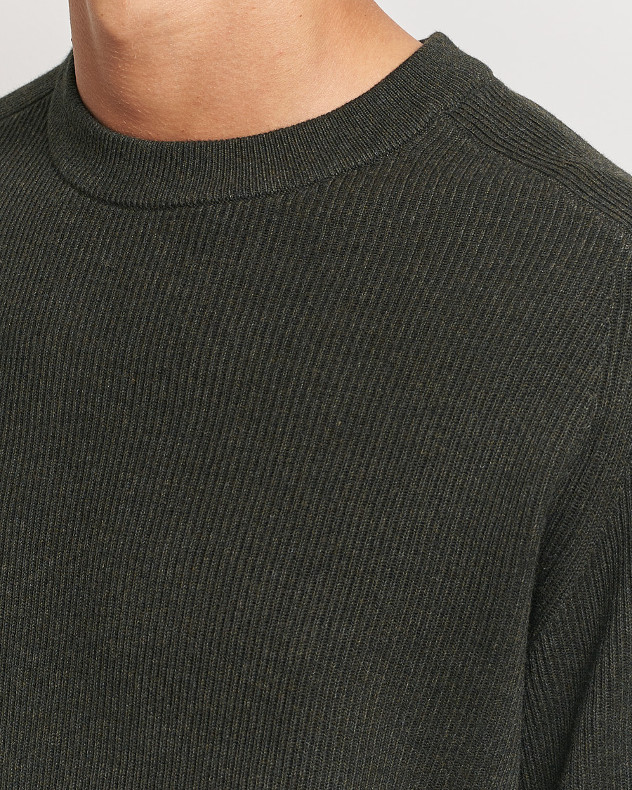 Herr | Tröjor | NN07 | Kevin Cotton Knitted Sweater Dark Army