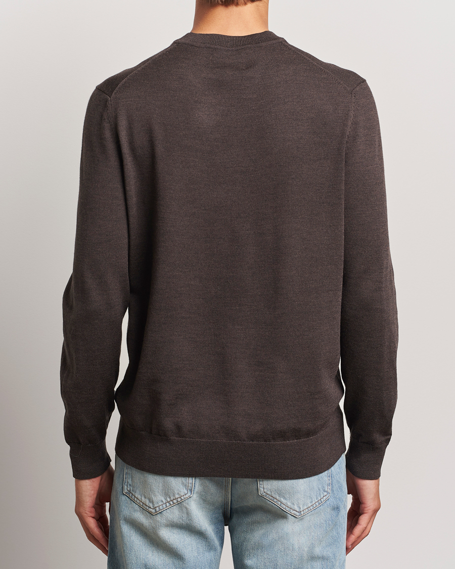 Herr | Tröjor | NN07 | Ted Merino Crew Neck Pullover Demitase Brown
