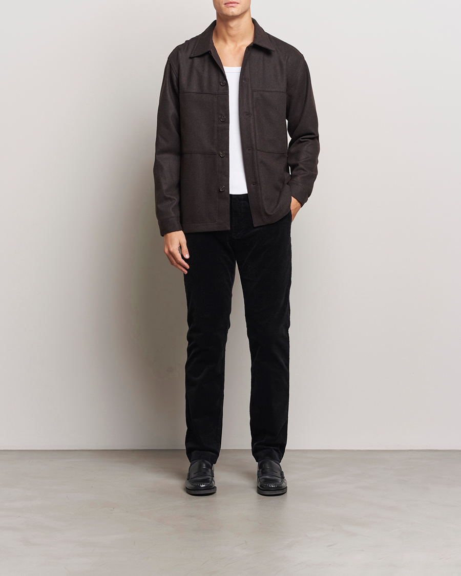 Herr | Byxor | NN07 | Theo Regular Fit Corduroy Chinos Black