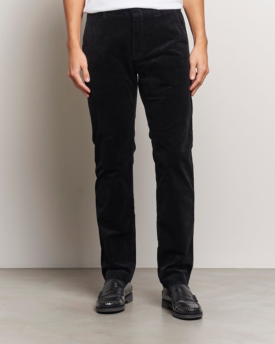 Herr | Byxor | NN07 | Theo Regular Fit Corduroy Chinos Black