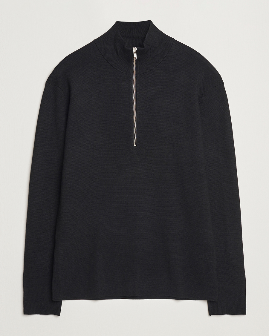 Herr | Tröjor | NN07 | Harald Cotton/Modal Half Zip Black