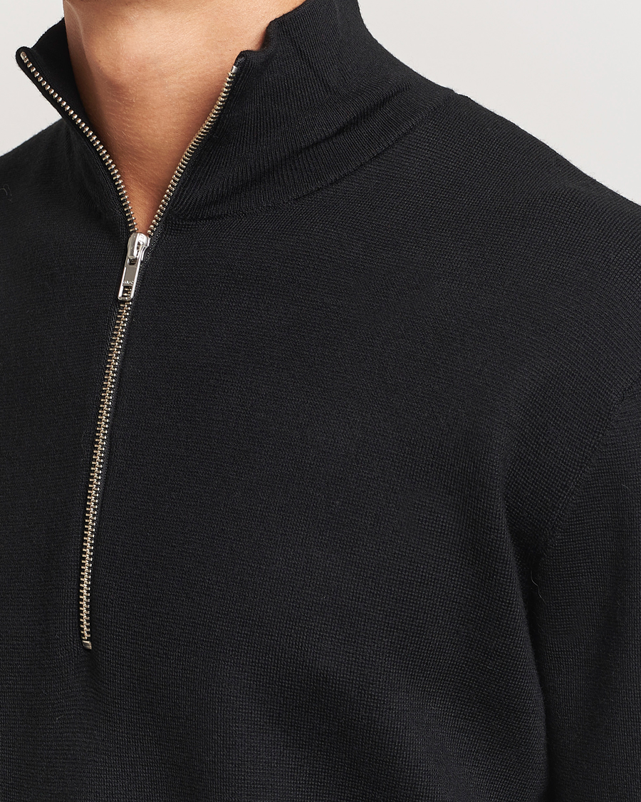 Herr | Tröjor | NN07 | Harald Cotton/Modal Half Zip Black