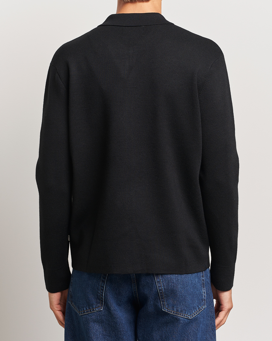 Herr | Tröjor | NN07 | Harald Cotton/Modal Full Zip Black