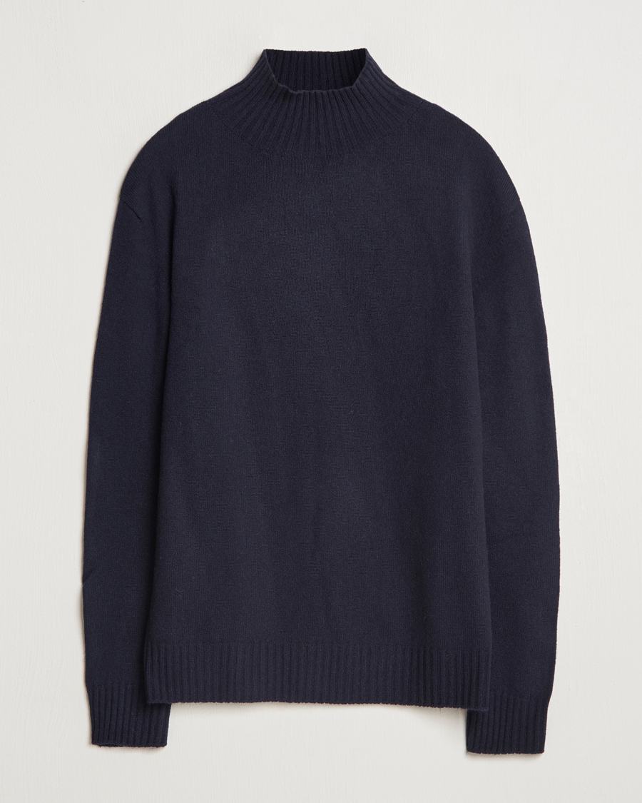 Herr | Tröjor | NN07 | Clark Wool Knitted Polo Navy Blue