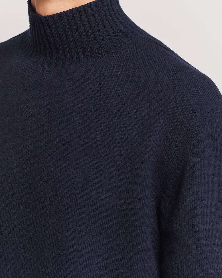 Herr | Tröjor | NN07 | Clark Wool Knitted Polo Navy Blue