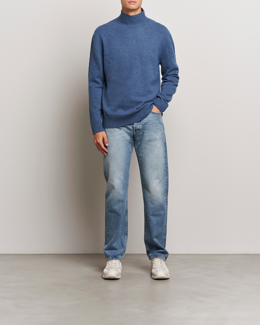 Herr | Tröjor | NN07 | Clark Wool Knitted Polo Bering Sea