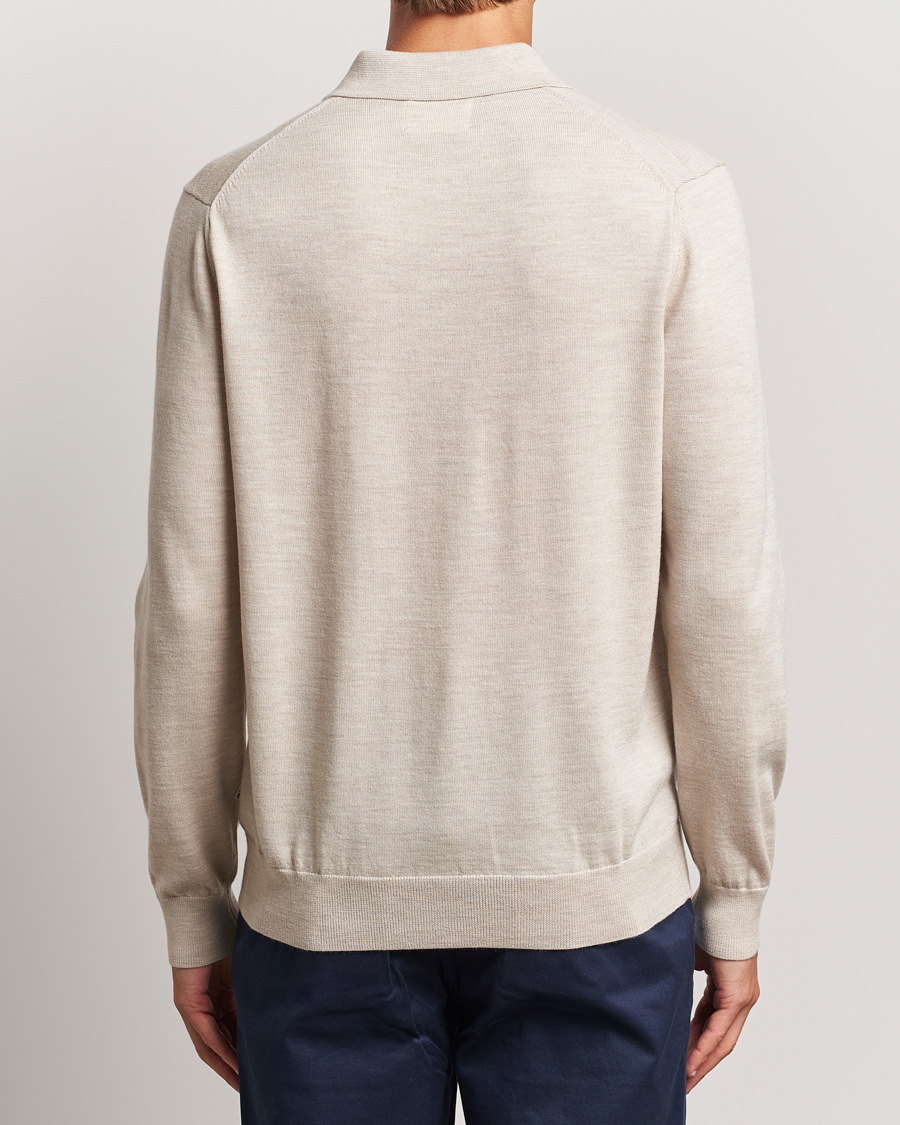Herr | Tröjor | NN07 | Sergio Half Zip Light Khaki Melange