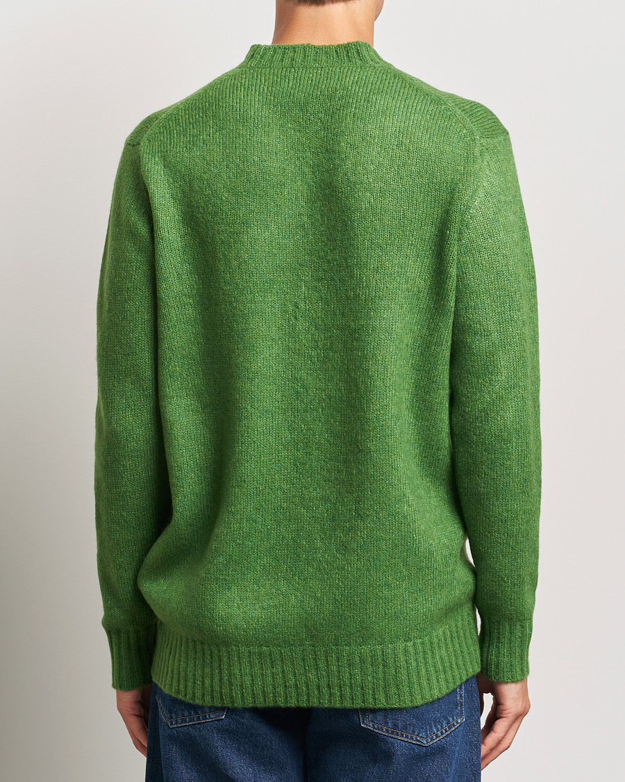 Herr | Tröjor | NN07 | Lee Brushed Wool Crew Neck Kale Green